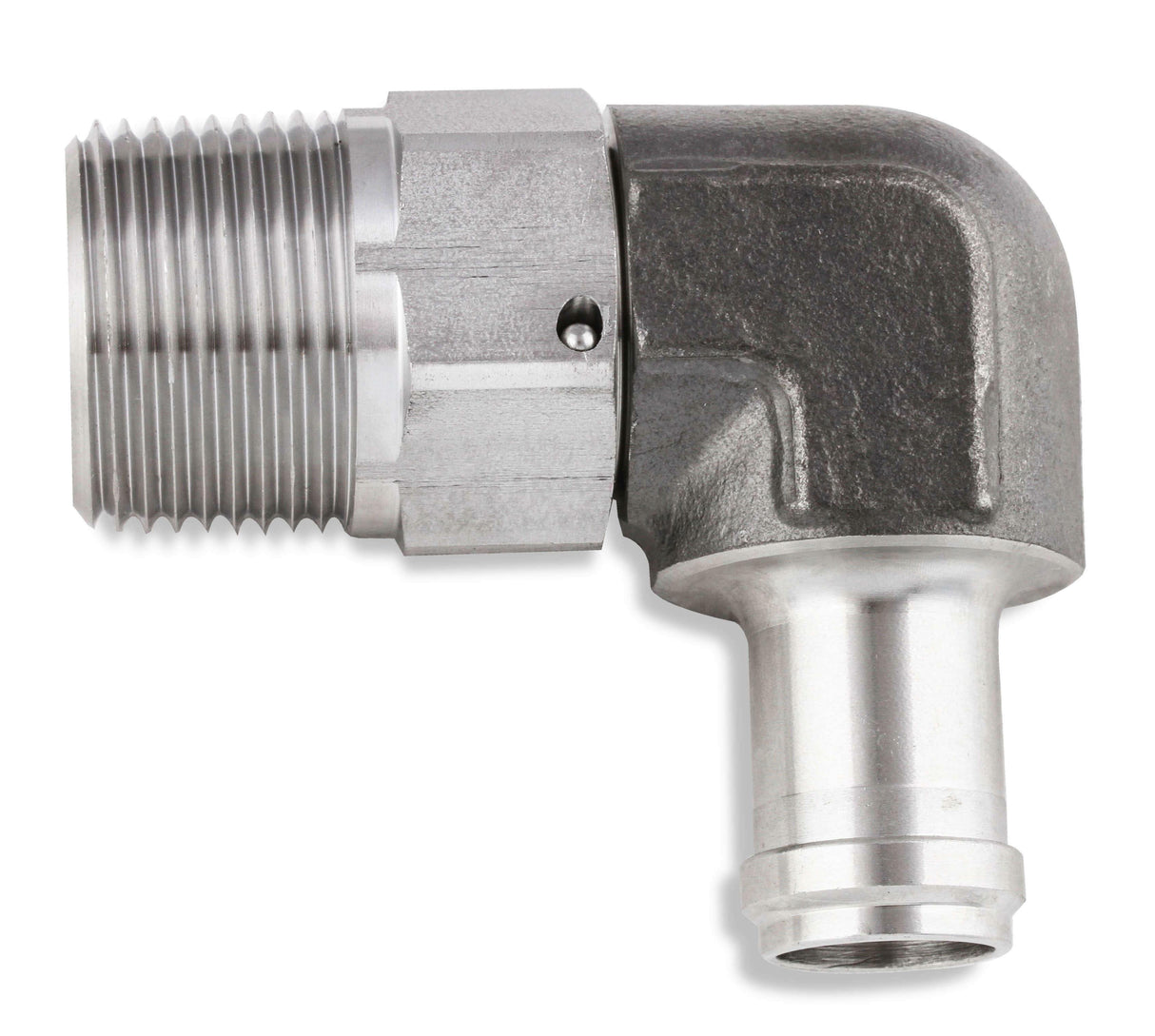 90 Degree 5/8 Hose to 1/2 NPT Male Elbow - with Swivel - SS988410ERL AN fitting stainless steel