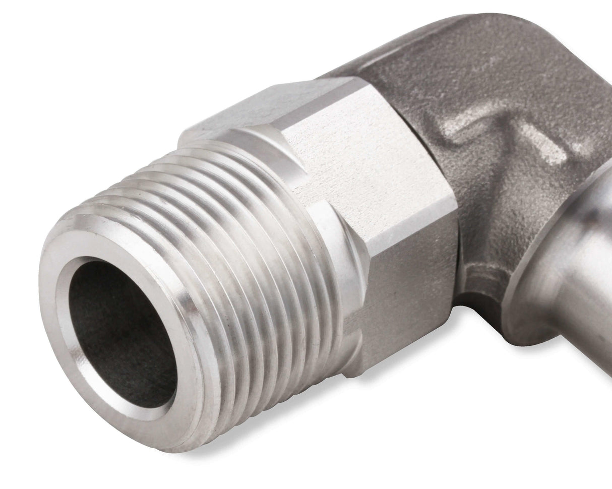 90 Degree 3/4 Hose to 3/4 NPT Male Elbow - with Swivel - SS988412ERL AN fitting