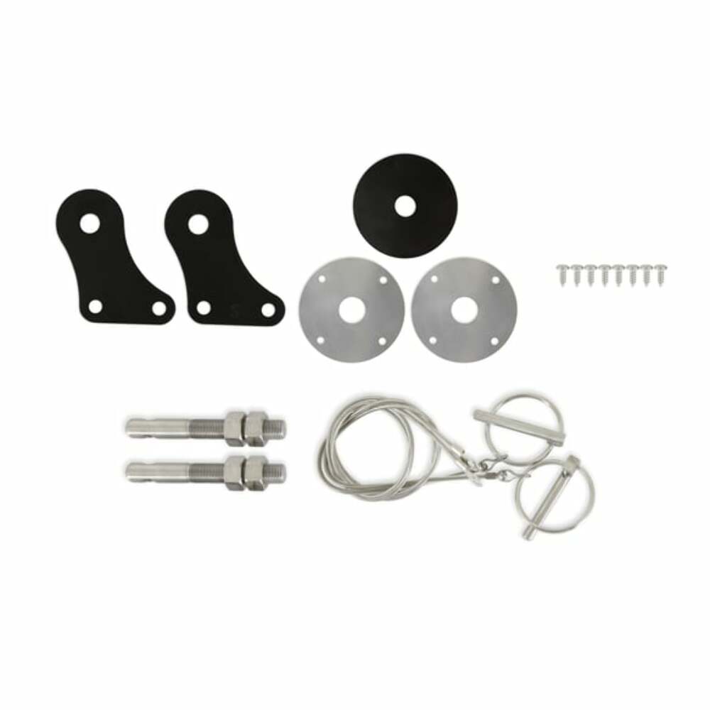 Stainless Steel Hood Pin Kit fits Ford Mustang 2005-2009 Drake -S1MS-16892-SSK muscle car 7277