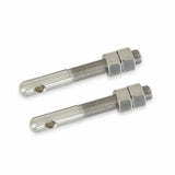 Stainless Steel Hood Pin Kit fits Ford Mustang 2005-2009 Drake -S1MS-16892-SSK muscle car 7277