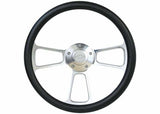 1969 Blazer Custom Steering Wheels-Polished / Black-Bowtie STRF8PB160-69