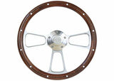 1969 Blazer Steering Wheel-Custom-Polished/Wood-Bowtie STRF8PW160-69