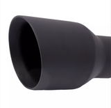 2.5" ID/4" OUT/5.8" Single Round Double Wall Slant Cut Tip Matt Black T263SB