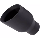 2.5" ID/4" OUT/5.8" Single Round Double Wall Slant Cut Tip Matt Black T263SB