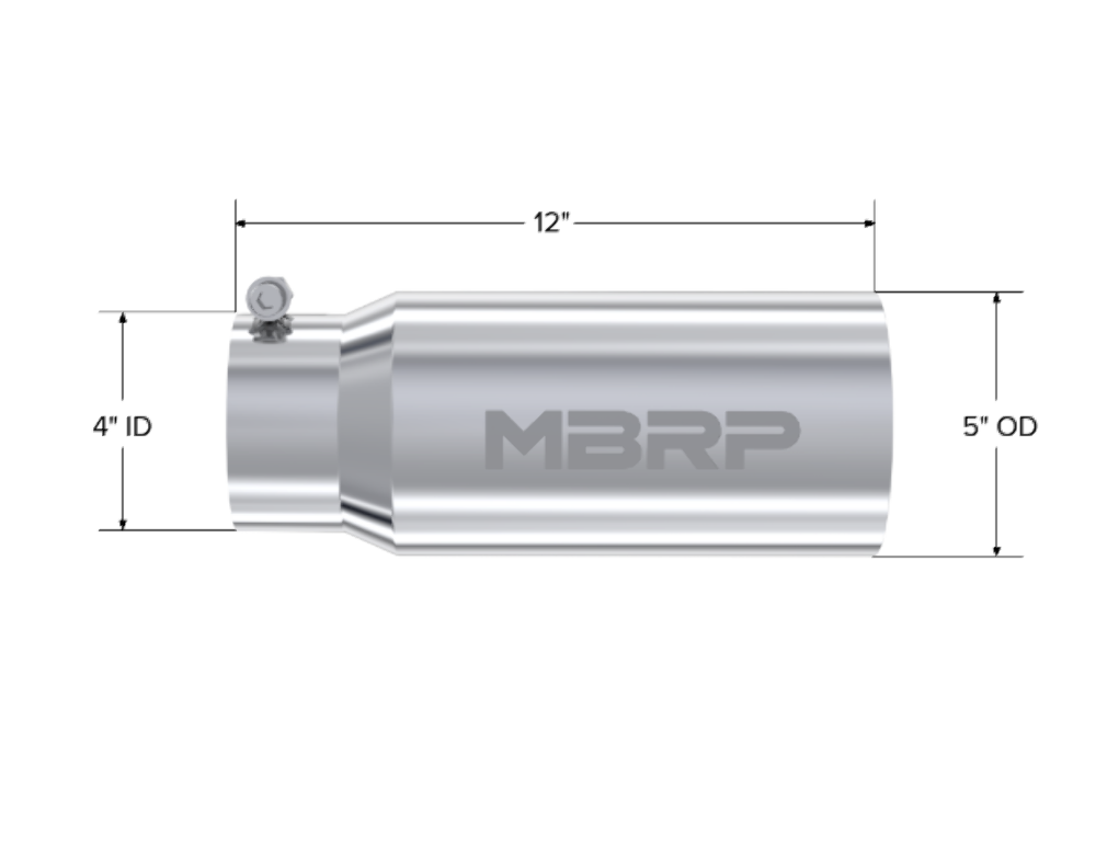 MBRP exhaust tip Armor Pro Series T304 stainless steel black coated T5049