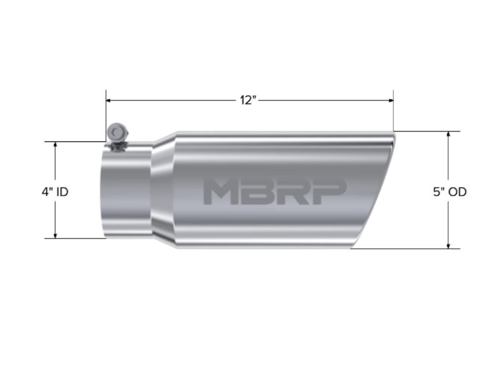 MBRP exhaust tip Armor Pro Series T304 stainless steel black coated T5051