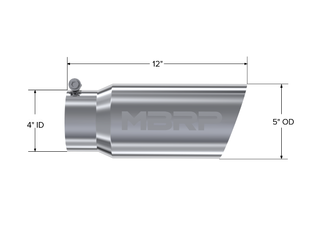 MBRP exhaust tip 5 inch T304 stainless steel black coated carbon fiber tip T5052