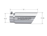 MBRP exhaust tip 5 inch T304 stainless steel black coated carbon fiber tip T5053