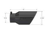 MBRP exhaust tip 4 inch T304 stainless steel black coated carbon fiber tip T5072BLK