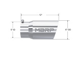 MBRP exhaust tip T304 stainless steel black coated carbon fiber tip T5074