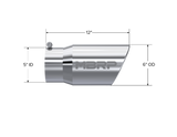 MBRP exhaust tip 5 inch T304 stainless steel black coated carbon fiber tip T5075