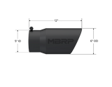 MBRP exhaust tip 5 inch T304 stainless steel black coated carbon fiber tip T5075BLK