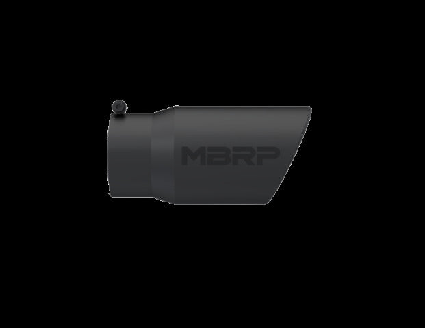 MBRP exhaust tip 5 inch T304 stainless steel black coated carbon fiber tip T5075BLK