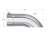 MBRP exhaust tip 4 inch T304 stainless steel black coated carbon fiber tip T5081