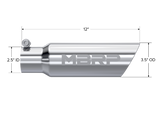 MBRP exhaust tip 3 inch T304 stainless steel black coated carbon fiber tip T5106