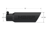 MBRP exhaust tip 3 inch T304 stainless steel black coated carbon fiber tip T5106BLK