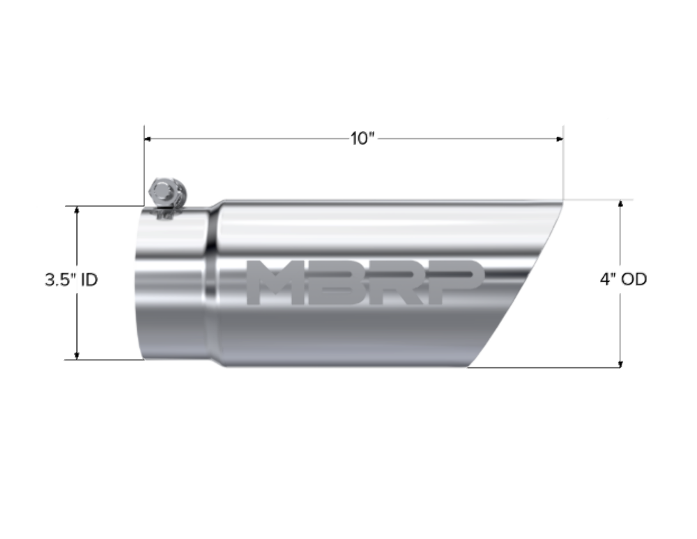 MBRP exhaust tip 3 inch T304 stainless steel black coated carbon fiber tip T5110