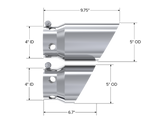 MBRP exhaust tip fits 2011-2024 Ford F-250 T304 stainless steel black coated carbon fiber tip T5111