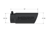 MBRP exhaust tip 4 inch T304 stainless steel black coated carbon fiber tip T5112BLK
