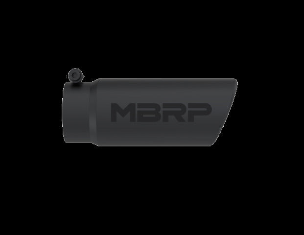 MBRP exhaust tip 4 inch T304 stainless steel black coated carbon fiber tip T5112BLK