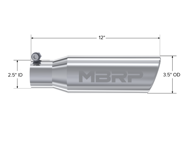 MBRP exhaust tip 3 inch T304 stainless steel black coated carbon fiber tip T5113