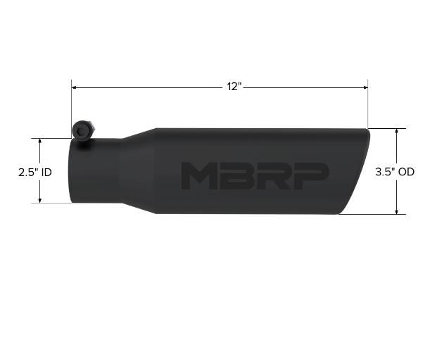 MBRP exhaust tip 3 inch T304 stainless steel black coated carbon fiber tip T5113BLK