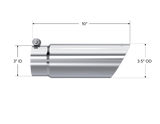 MBRP exhaust tip 3 inch T304 stainless steel black coated carbon fiber tip T5114