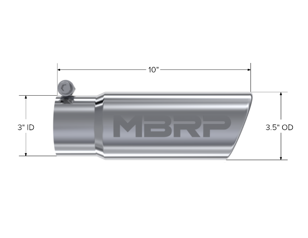 MBRP exhaust tip 3 inch T304 stainless steel black coated carbon fiber tip T5115