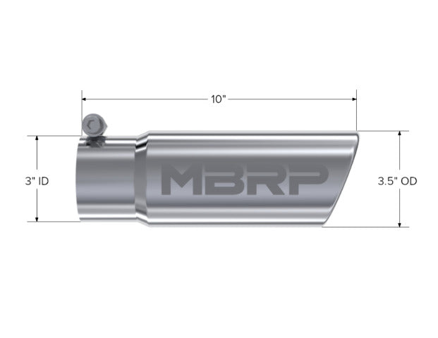 MBRP exhaust tip 3 inch T304 stainless steel black coated carbon fiber tip T5115