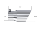 MBRP exhaust tip 4 inch T304 stainless steel black coated carbon fiber tip T5122