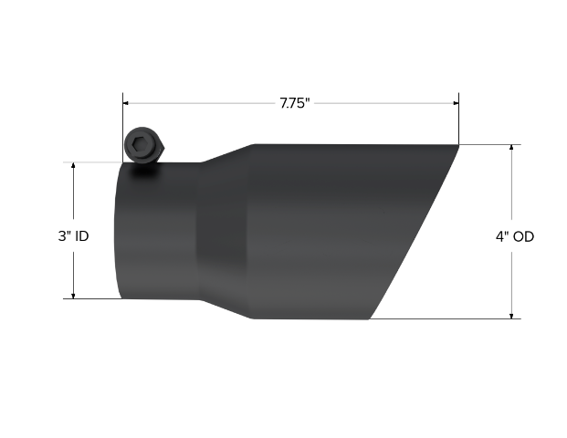 MBRP exhaust tip 4 inch T304 stainless steel black coated carbon fiber tip T5122BLK