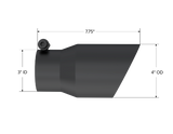 MBRP exhaust tip 4 inch T304 stainless steel black coated carbon fiber tip T5122BLK
