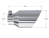 MBRP exhaust tip 4 inch T304 stainless steel black coated carbon fiber tip T5123
