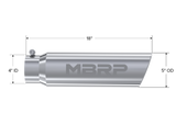 Tip; 5in. O.D.; Angled Rolled End; 4in. inlet 18in. in length; T304 - T5124