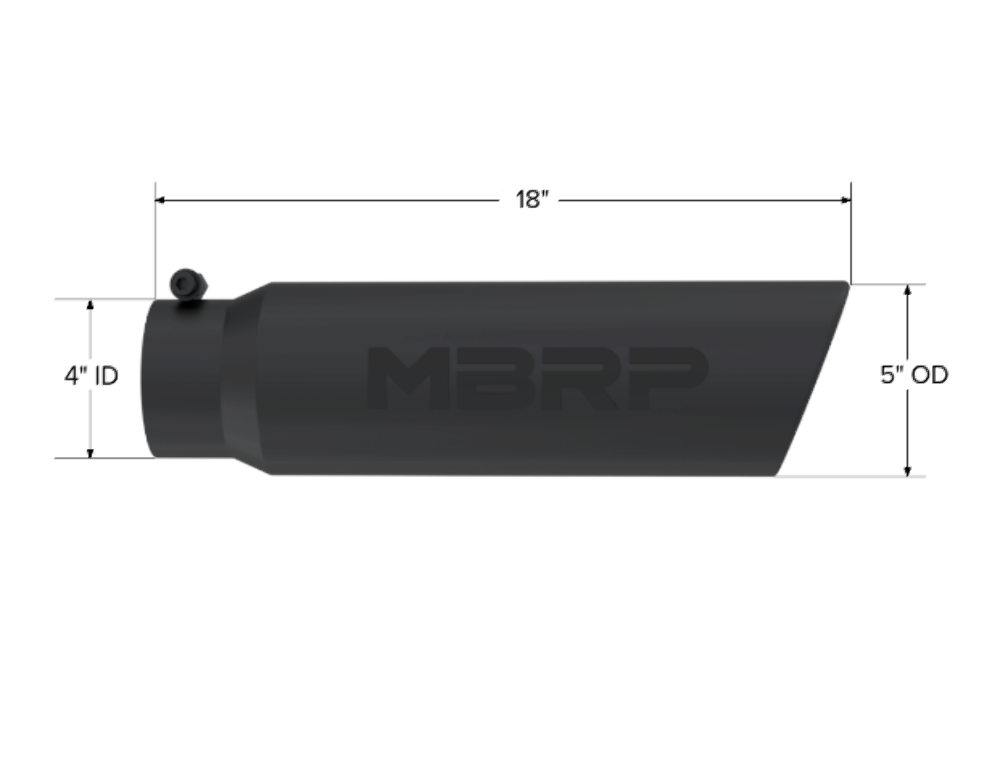 MBRP exhaust tip T304 stainless steel black coated carbon fiber tip T5124BLK