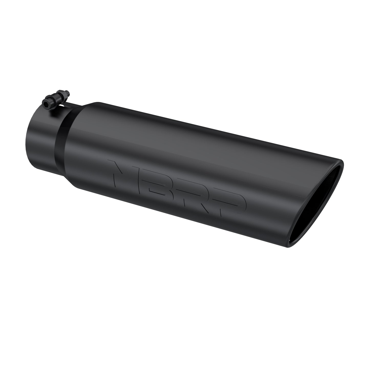 Tip; 5" O.D.; Angled Rolled End; 4" inlet 18" in length; Black Coated-T5124BLK