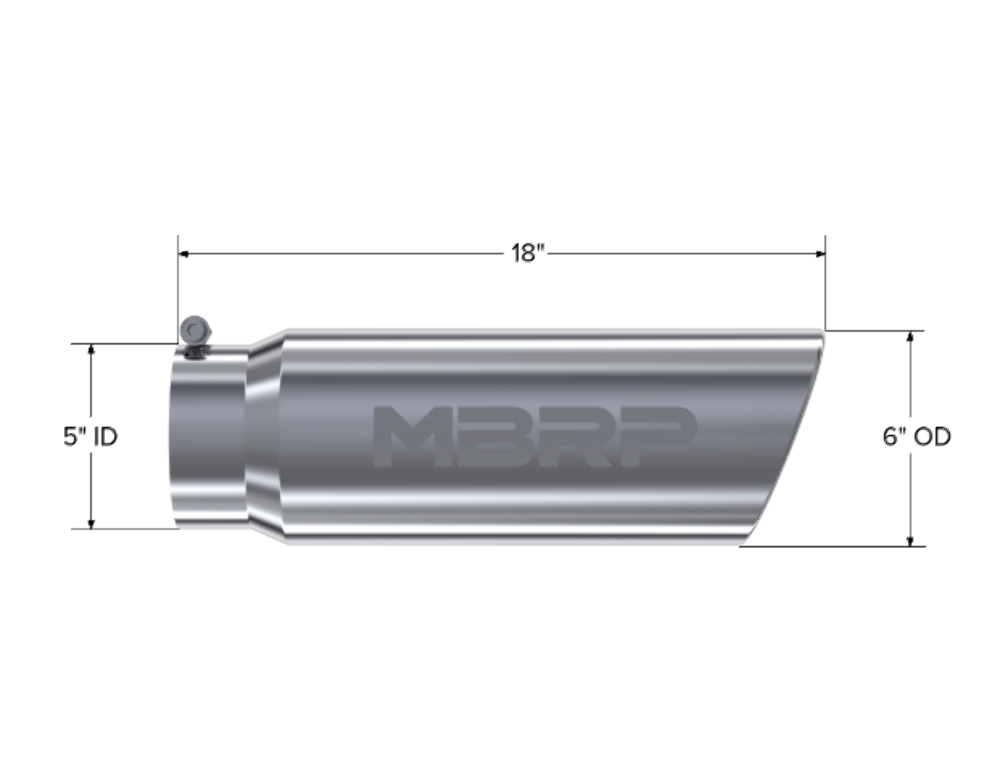 MBRP exhaust tip 5 inch T304 stainless steel black coated carbon fiber tip T5125