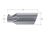 MBRP exhaust tip T304 stainless steel black coated carbon fiber tip T5126