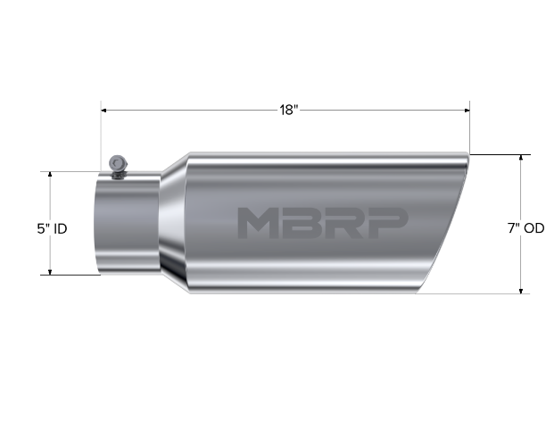 MBRP exhaust tip 5 inch T304 stainless steel black coated carbon fiber tip T5127