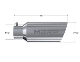 MBRP exhaust tip 5 inch T304 stainless steel black coated carbon fiber tip T5127