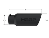Tip; 7in. O.D.; Rolled End; 5in. inlet 18in. in length; Black Coated - T5127BLK