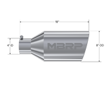MBRP exhaust tip 4 inch T304 stainless steel black coated carbon fiber tip T5128