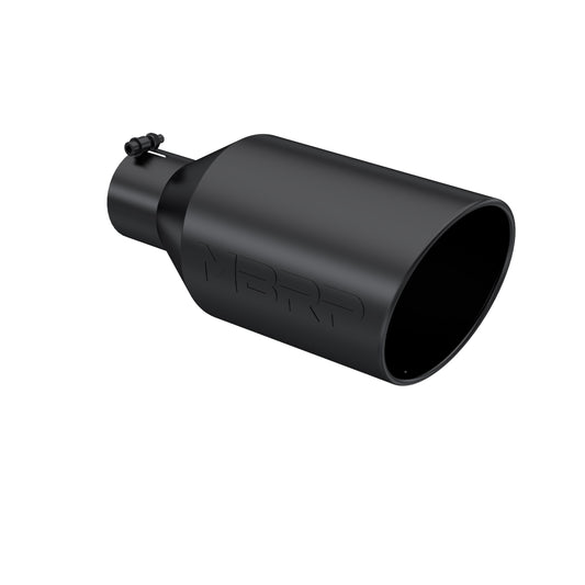 Tip; 8in. O.D.; Rolled End; 4in. inlet 18in. in length; Black Coated - T5128BLK