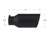 MBRP exhaust tip 5 inch T304 stainless steel black coated carbon fiber tip T5129BLK