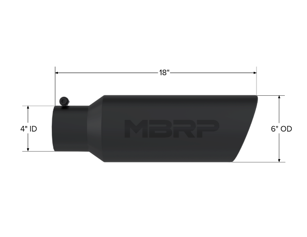 MBRP exhaust tip 4 inch T304 stainless steel black coated carbon fiber tip T5130BLK