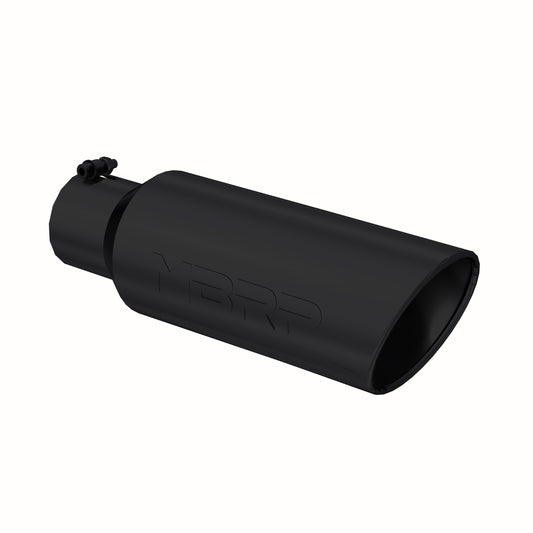 Tip; 6in. O.D.; Rolled end; 4in. inlet 18in. in length; Black Coated - T5130BLK