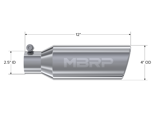 MBRP exhaust tip 2.5 inch T304 stainless steel black coated carbon fiber tip T5150