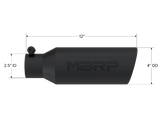 MBRP exhaust tip 4 inch T304 stainless steel black coated carbon fiber tip T5150BLK