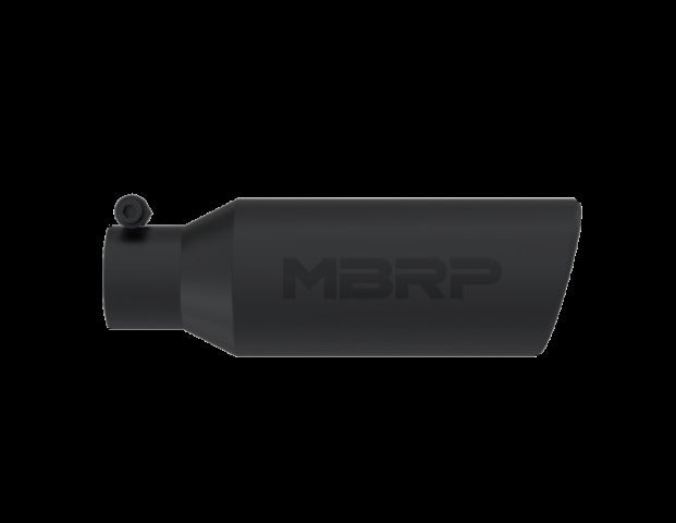 MBRP exhaust tip 4 inch T304 stainless steel black coated carbon fiber tip T5150BLK