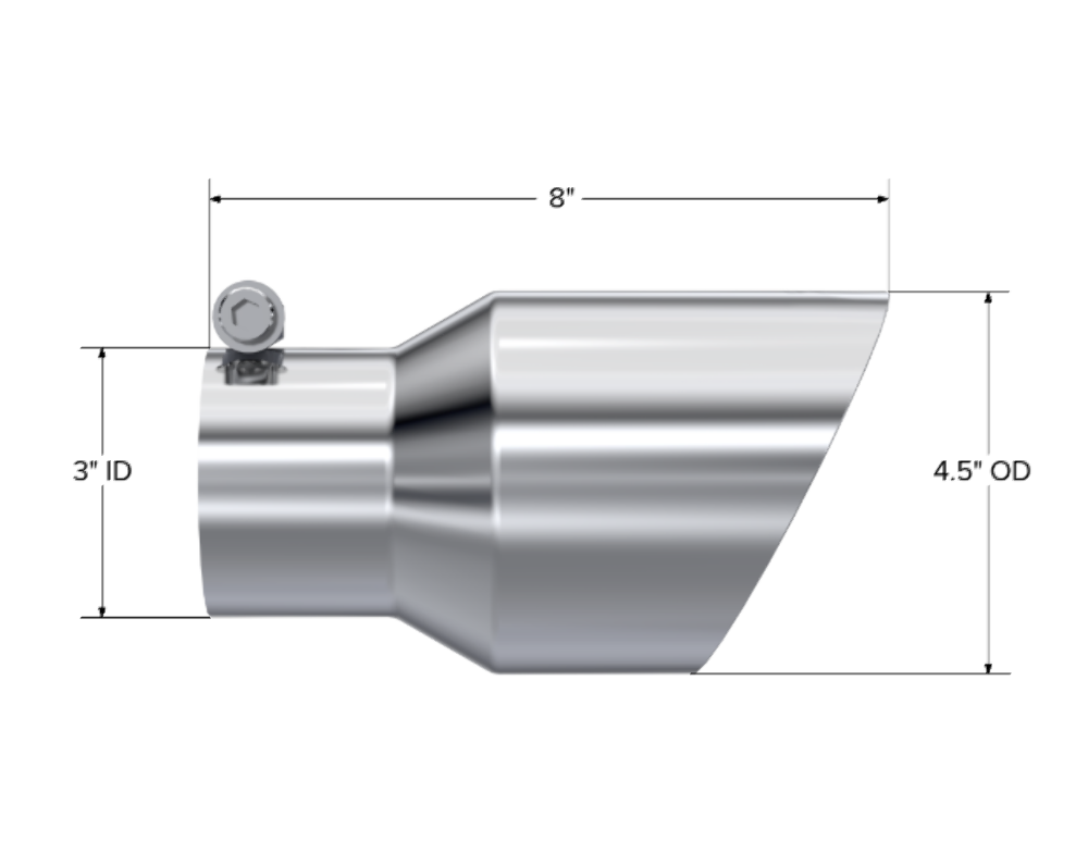 MBRP exhaust tip 4.5 inch T304 stainless steel black coated carbon fiber tip T5151